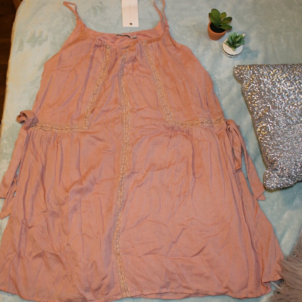 NWT Lush Crochet Gauze Dress
